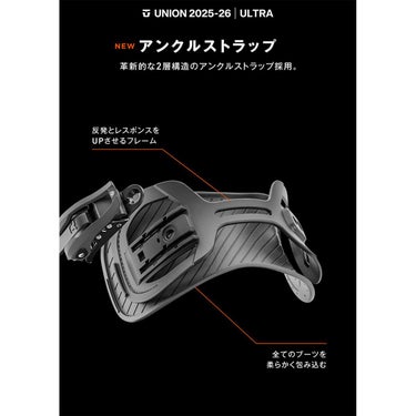 ユニオン UNION　ULTRA ウルトラ BLACK　スノーボードビンディング 2025-2026 詳細6