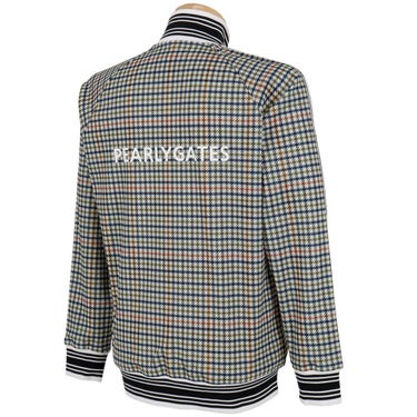 パーリーゲイツ PEARLY GATES　メンズ Peストレッチメッシュ ガンクラブチェック柄 長袖 フルジップ ジャケット 053-5220917　2025年モデル ブラウンベース 詳細2