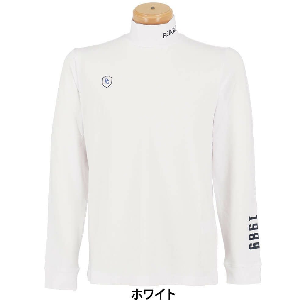 パーリーゲイツ PEARLY GATES　メンズ 綿ベア天竺 長袖 ハイネックシャツ カットソー 053-5266905　2025年モデル 詳細1 詳細2