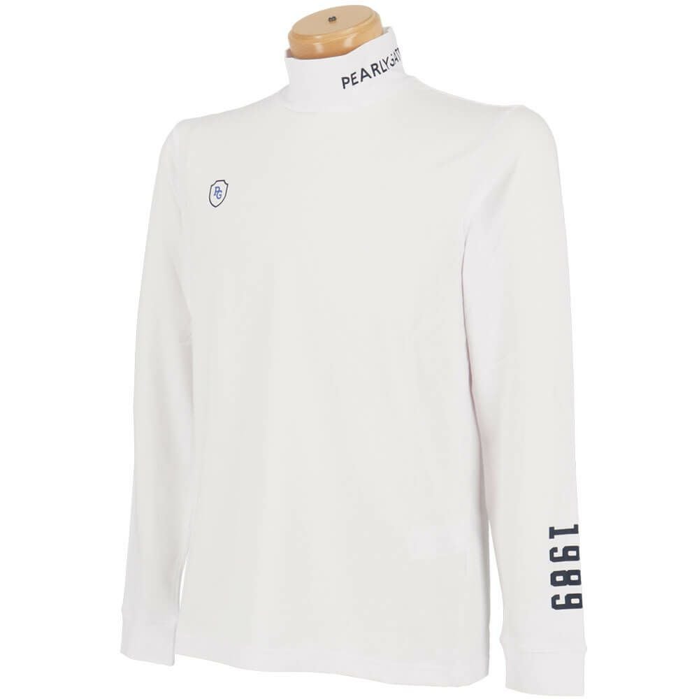 パーリーゲイツ PEARLY GATES　メンズ 綿ベア天竺 長袖 ハイネックシャツ カットソー 053-5266905　2025年モデル 詳細1 詳細4