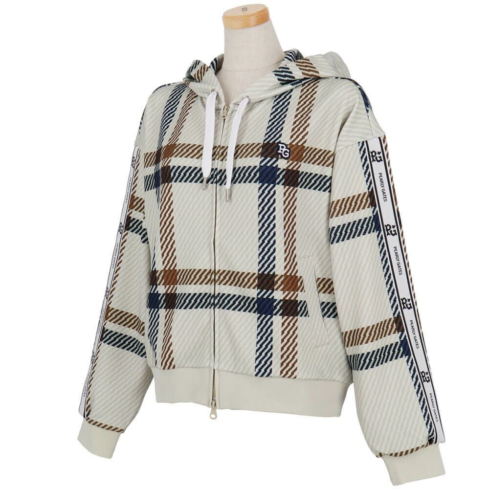 パーリーゲイツ PEARLY GATES　レディース Peスパンダンボールメッシュ 長袖 フルジップ フーディ 055-5262914　2025年モデル 詳細1 詳細4