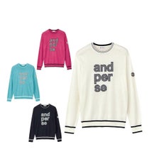 アンパスィ and per se　メンズ ロゴデザイン 長袖 クルーネック セーター AMF2345A7　2025年モデル 詳細1