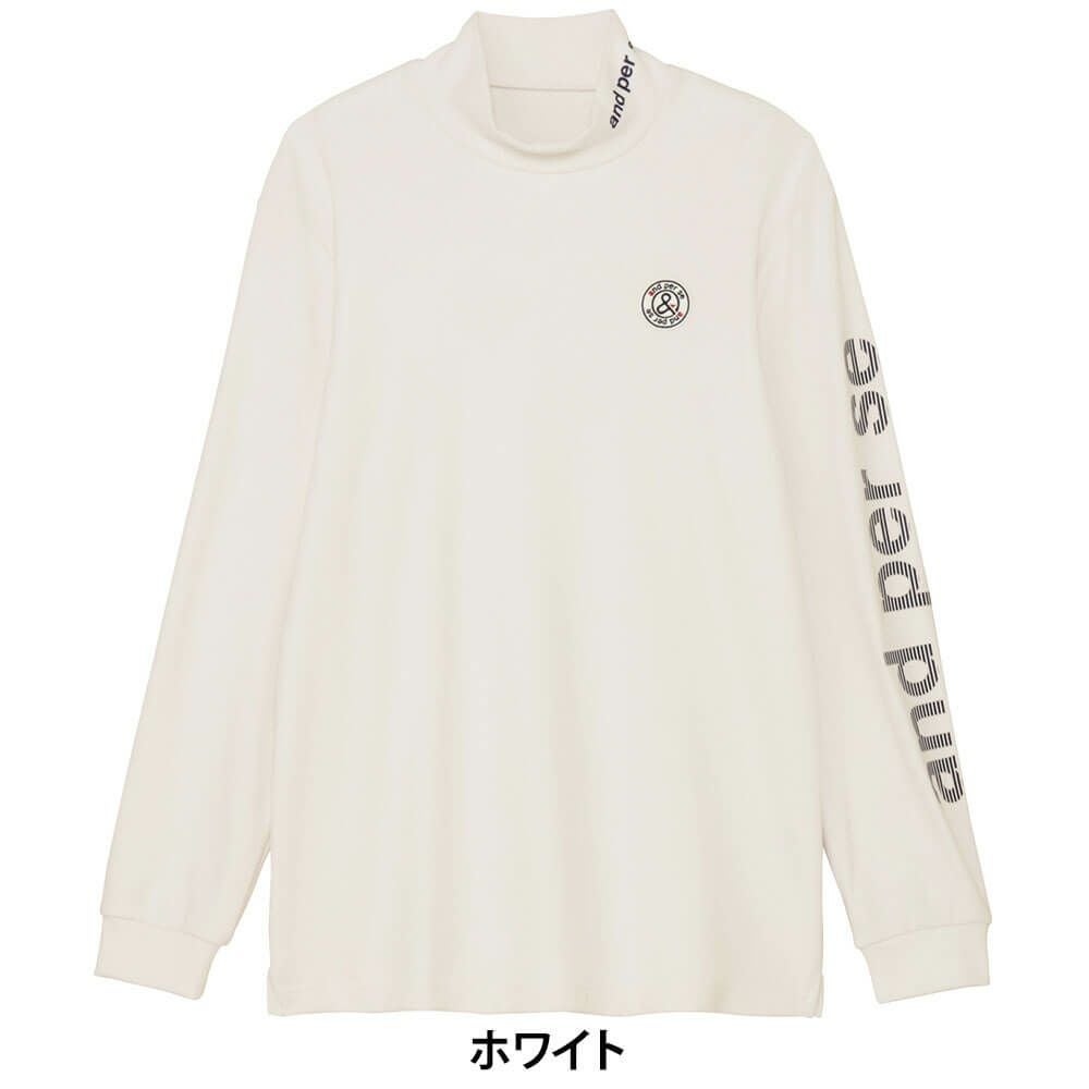 アンパスィ and per se　メンズ マシュマロスムース 長袖 ハイネック シャツ AMF9235V8　2025年モデル 詳細1 詳細2