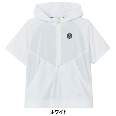 アンパスィ and per se　レディース フード付き 半袖 ハーフジップ プルオーバー AFF1005G2　2025年モデル 詳細1 詳細2