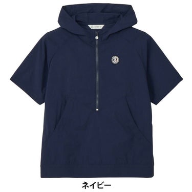 アンパスィ and per se　レディース フード付き 半袖 ハーフジップ プルオーバー AFF1005G2　2025年モデル 詳細1 詳細4