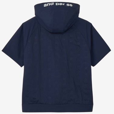 アンパスィ and per se　レディース フード付き 半袖 ハーフジップ プルオーバー AFF1005G2　2025年モデル 詳細1 詳細5