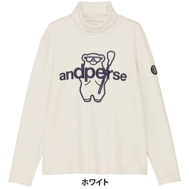 アンパスィ and per se　レディース マシュマロスムース 長袖 ハイネック シャツ AFF9235V8　2025年モデル 詳細1 詳細2