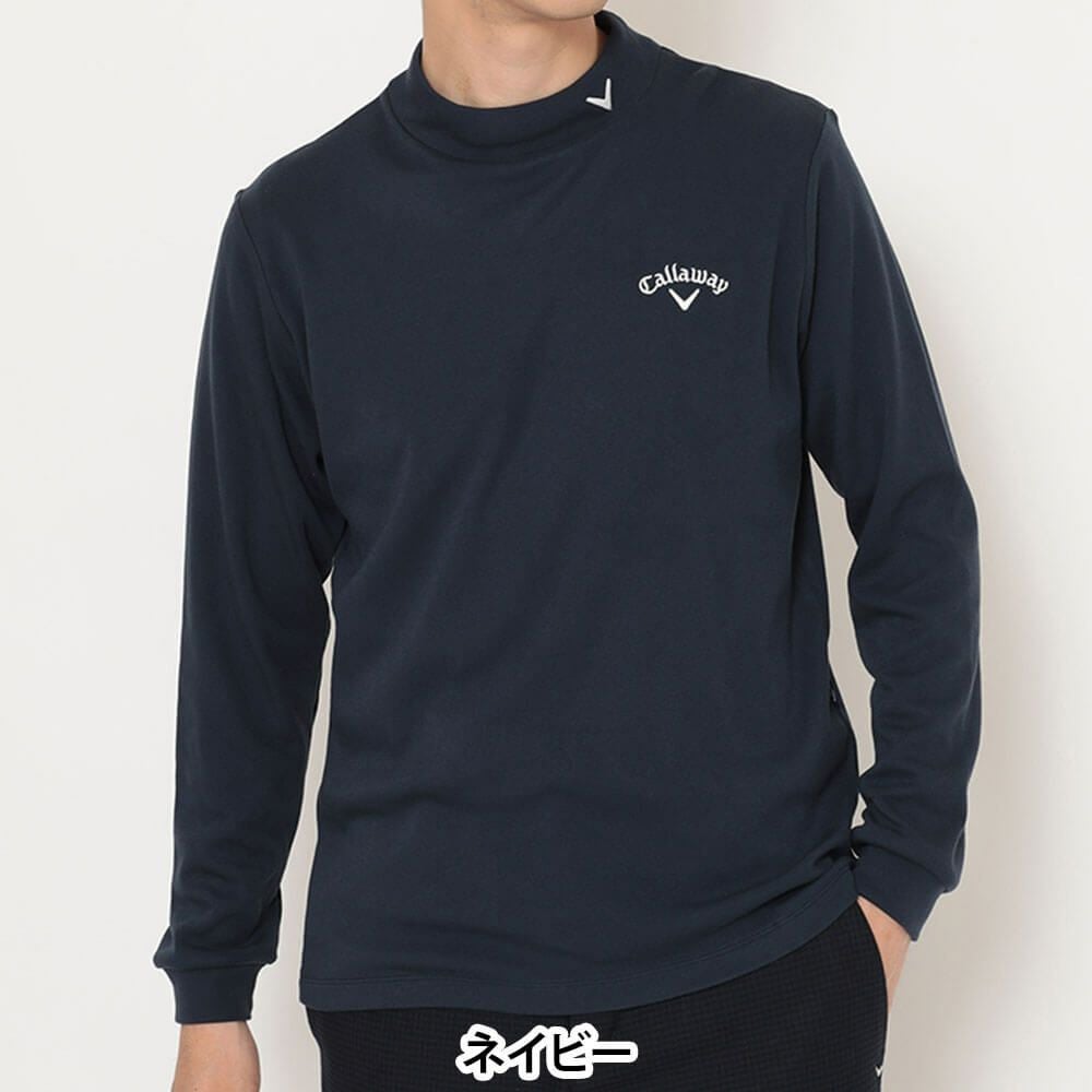 Callaway ネイビー ハイネックシャツ L Callaway（キャロウェイ） 半袖ハイネックシャツ ゴルフ ゴルフウェア