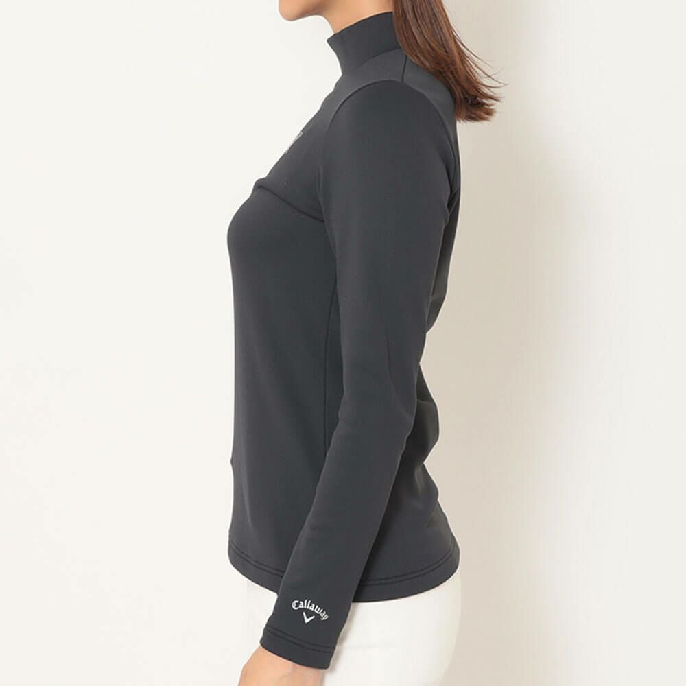 キャロウェイ Callaway　レディース 裏起毛 ダブルニット 長袖 モックネック シャツ C25233205　2025年モデル 詳細3