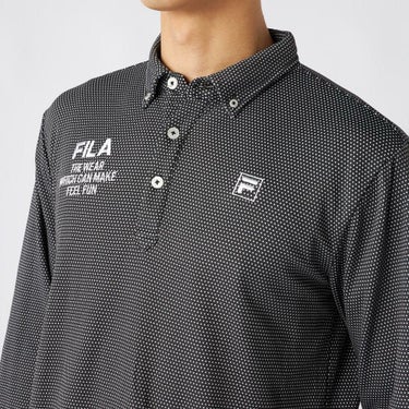 フィラ FILA　メンズ 裏起毛 長袖 ポロシャツ 785-502　2025年モデル 詳細1 詳細5