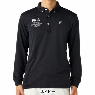フィラ FILA　メンズ 裏起毛 長袖 ポロシャツ 785-502　2025年モデル 詳細1 詳細9
