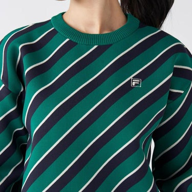 フィラ FILA　レディース 総柄 長袖 クルーネック セーター 795-703　2025年モデル 詳細1 詳細5