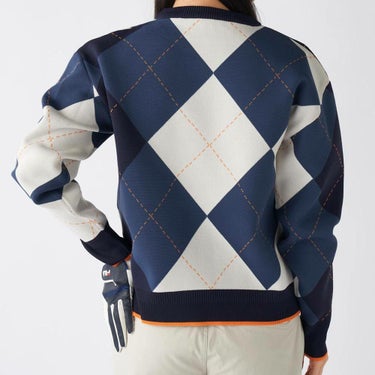 フィラ FILA　レディース 総柄 長袖 クルーネック セーター 795-703　2025年モデル 詳細1 詳細7