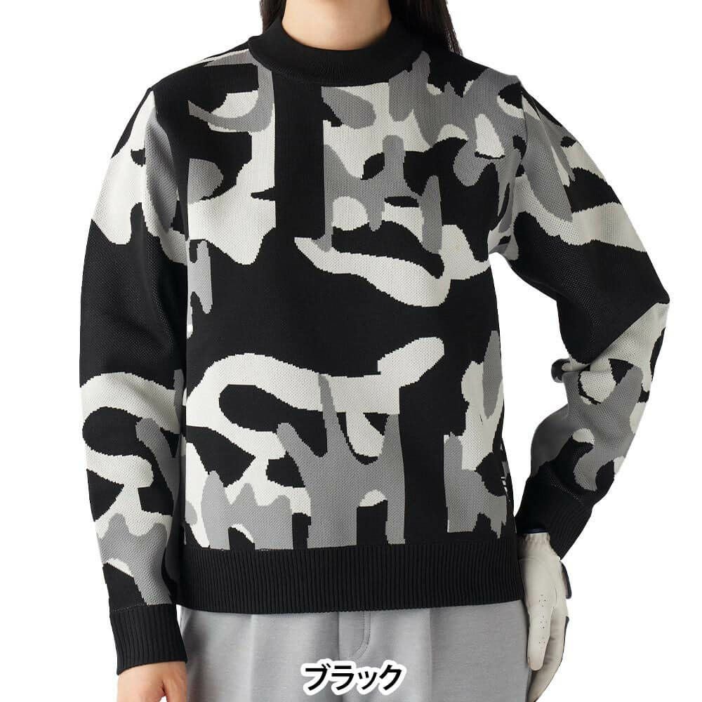 フィラ FILA　レディース ウェーブ柄 長袖 ニット セーター 795-761　2025年モデル 詳細1 詳細2