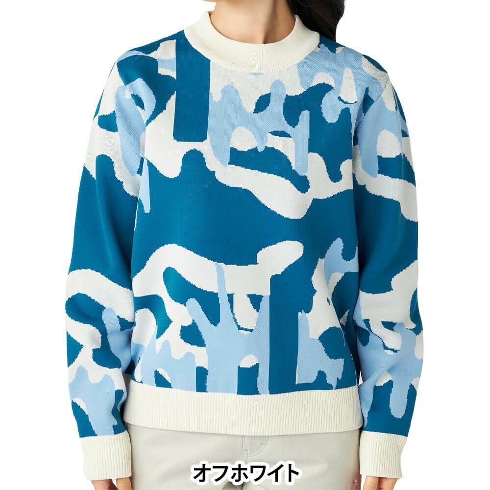 フィラ FILA　レディース ウェーブ柄 長袖 ニット セーター 795-761　2025年モデル 詳細1 詳細8