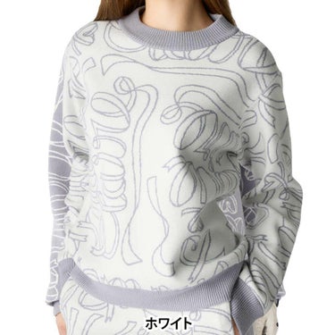 マリクレール marie claire　レディース リボンロゴ 長袖 クルーネック セーター 735-750　2025年モデル 詳細1 詳細8