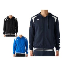 カッパ Kappa メンズ ダンボールスウェット 長袖 フルジップ パーカー 635-407 2025年モデル ライトブルー系 ウェア全体