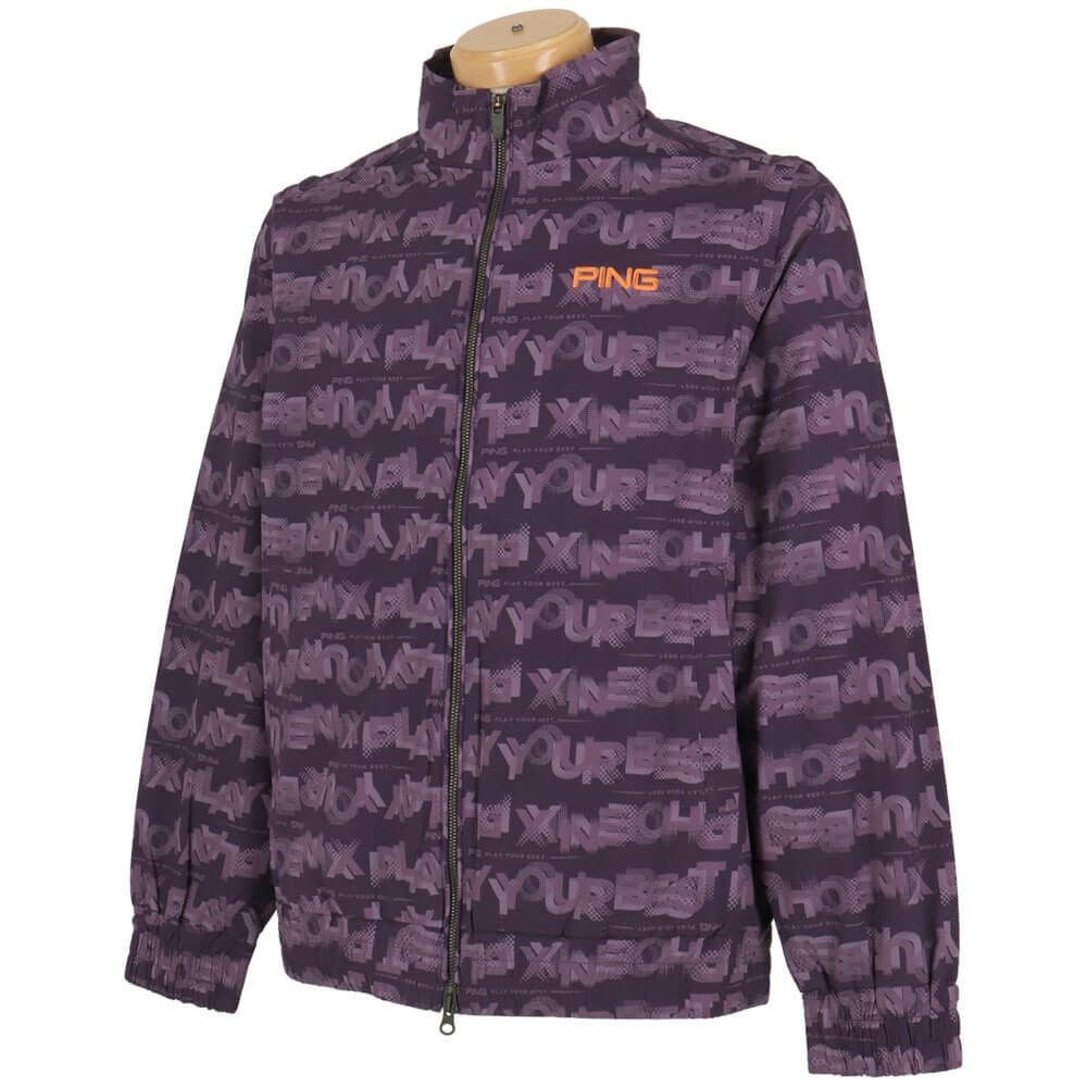 ピン PING　メンズ 総柄ロゴ 2WAY フルジップ ブルゾン 621-5220801　2025年モデル 詳細1 詳細12