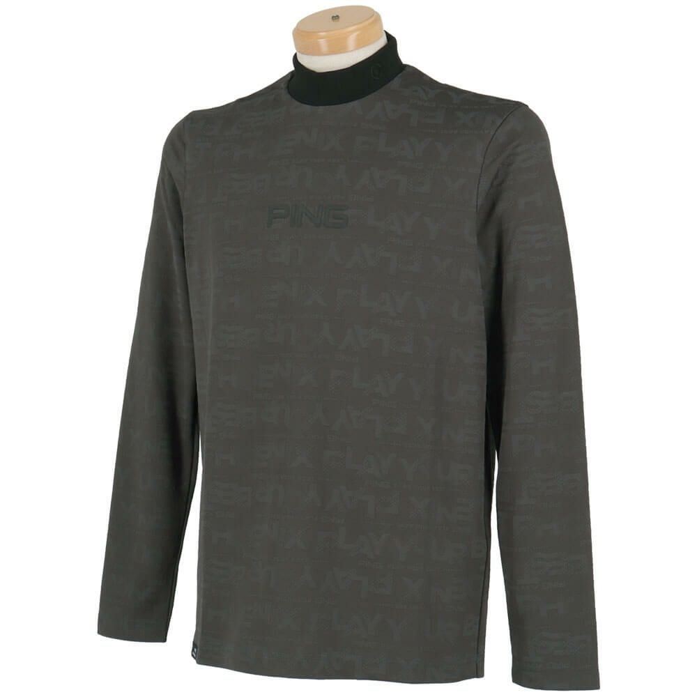 ピン PING　メンズ ロゴジャカード 長袖 ハイネック シャツ 621-5266900　2025年モデル 詳細1 詳細4