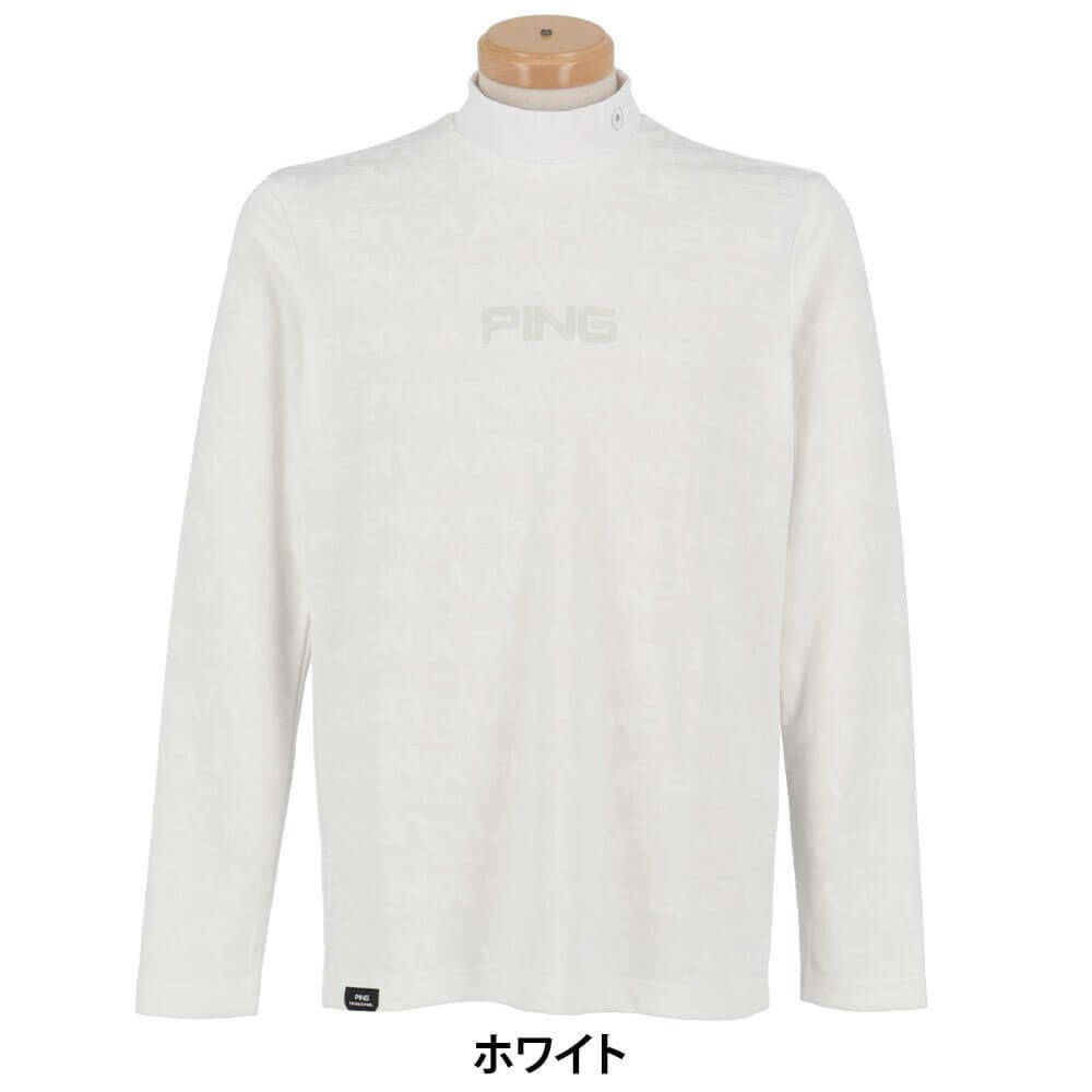 ピン PING メンズ ロゴジャカード 長袖 ハイネック シャツ 621-5266900