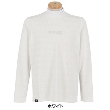 ピン PING　メンズ ロゴジャカード 長袖 ハイネック シャツ 621-5266900　2025年モデル 詳細1 詳細5