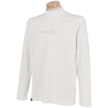 ピン PING　メンズ ロゴジャカード 長袖 ハイネック シャツ 621-5266900　2025年モデル 詳細1 詳細7