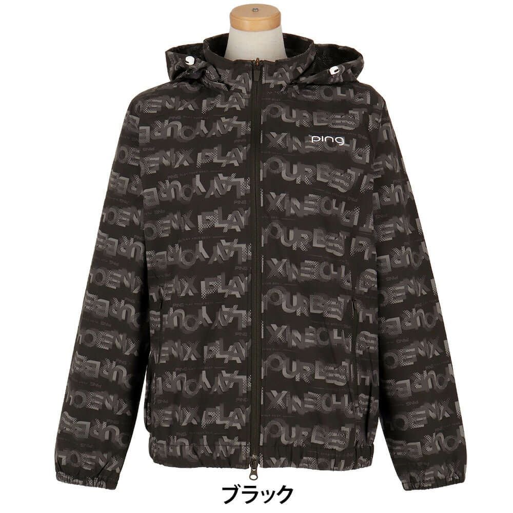 ピン PING　レディース 総柄ロゴ 長袖 フルジップ ブルゾン 622-5220801　2025年モデル 詳細1 詳細2