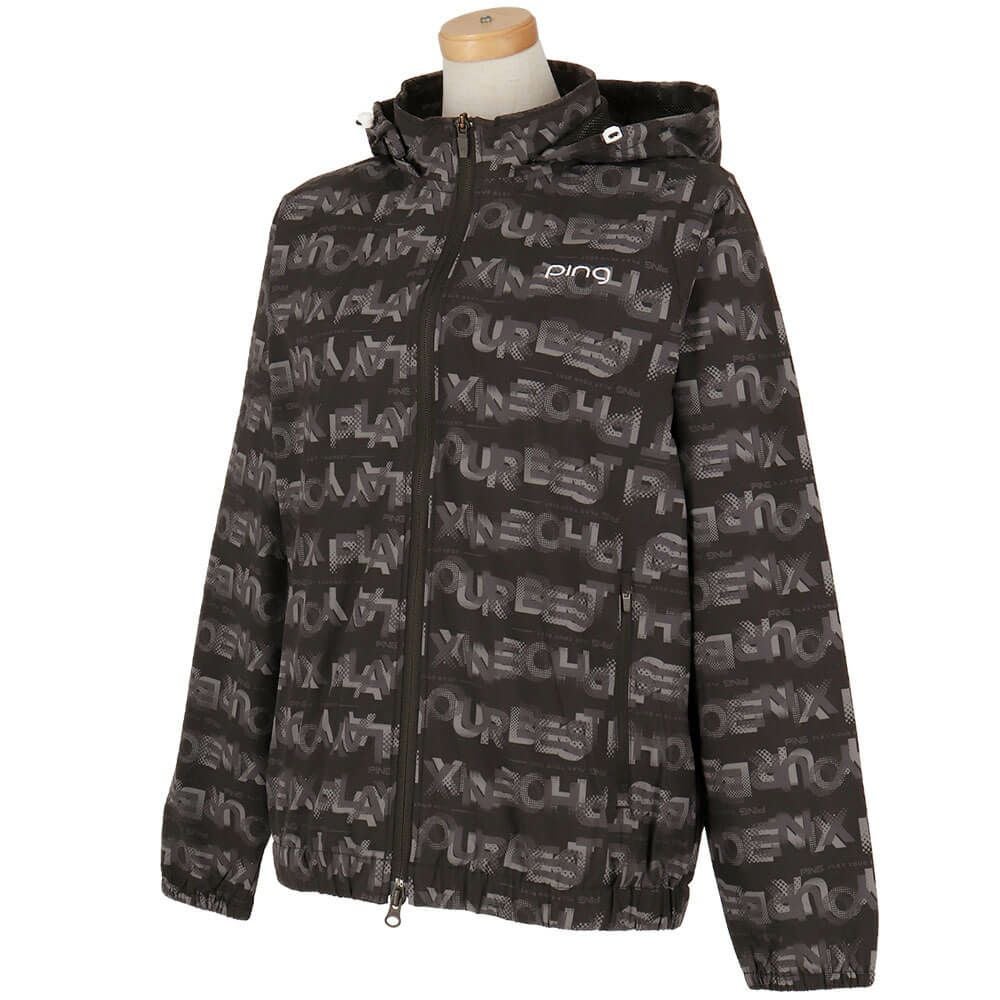 ピン PING　レディース 総柄ロゴ 長袖 フルジップ ブルゾン 622-5220801　2025年モデル 詳細1 詳細4