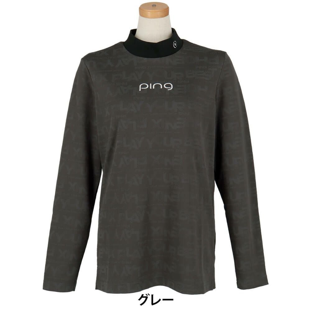 ピン PING レディース ロゴジャカード 長袖 ハイネック シャツ 622-5266900 2025年モデル