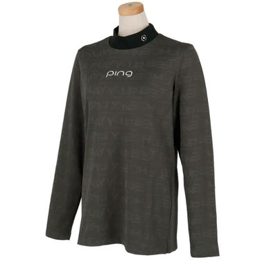 ピン PING　レディース ロゴジャカード 長袖 ハイネック シャツ 622-5266900　2025年モデル 詳細1 詳細4