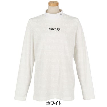 ピン PING　レディース ロゴジャカード 長袖 ハイネック シャツ 622-5266900　2025年モデル 詳細1 詳細7