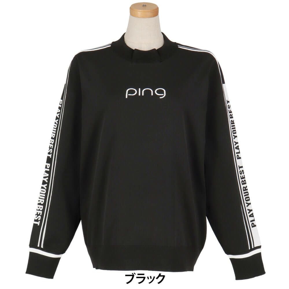 ピン PING レディース ロゴジャカード 長袖 ハイネック ニット プルオーバー 622-5275800 2025年モデル