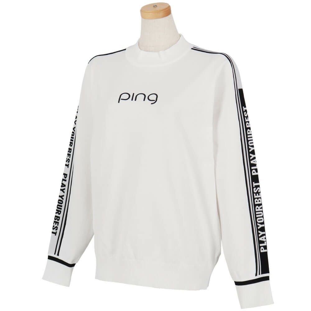 ピン PING　レディース ロゴジャカード 長袖 ハイネック ニット プルオーバー 622-5275800　2025年モデル 詳細1 詳細7