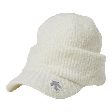 デサントゴルフ DESCENTE GOLF　レディース ツバ付 シャギー ニットキャップ DG5FCP00L WH00 ホワイト　2025年モデル ホワイト
