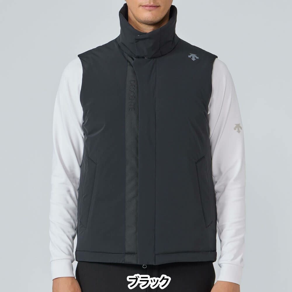 デサントゴルフ DESCENTE GOLF　メンズ ステンカラー ダウンベスト DG5FVE00M　2025年モデル 詳細1 詳細2