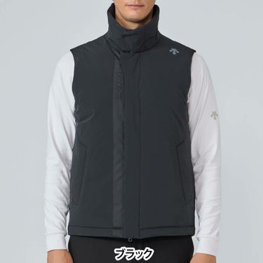 デサントゴルフ DESCENTE GOLF　メンズ ステンカラー ダウンベスト DG5FVE00M　2025年モデル 詳細1 詳細2