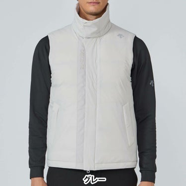 デサントゴルフ DESCENTE GOLF　メンズ ステンカラー ダウンベスト DG5FVE00M　2025年モデル 詳細1 詳細5