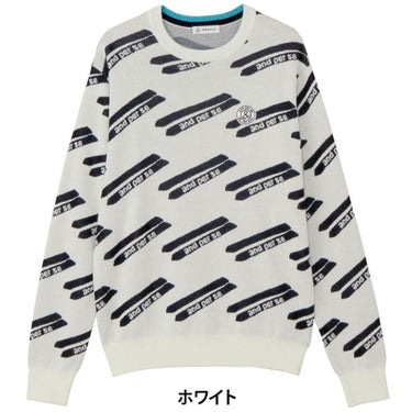 アンパスィ and per se　メンズ クレアニット ジャカード 長袖 クルーネック セーター AMF2325B7　2025年モデル 詳細1 詳細2