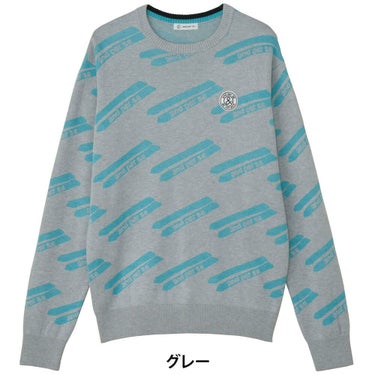 アンパスィ and per se　メンズ クレアニット ジャカード 長袖 クルーネック セーター AMF2325B7　2025年モデル 詳細1 詳細3