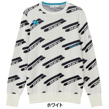 アンパスィ and per se　レディース クレアニット ジャカード 長袖 クルーネック セーター AFF2325B7　2025年モデル 詳細1 詳細2