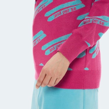 アンパスィ and per se　レディース クレアニット ジャカード 長袖 クルーネック セーター AFF2325B7　2025年モデル 詳細1 詳細9