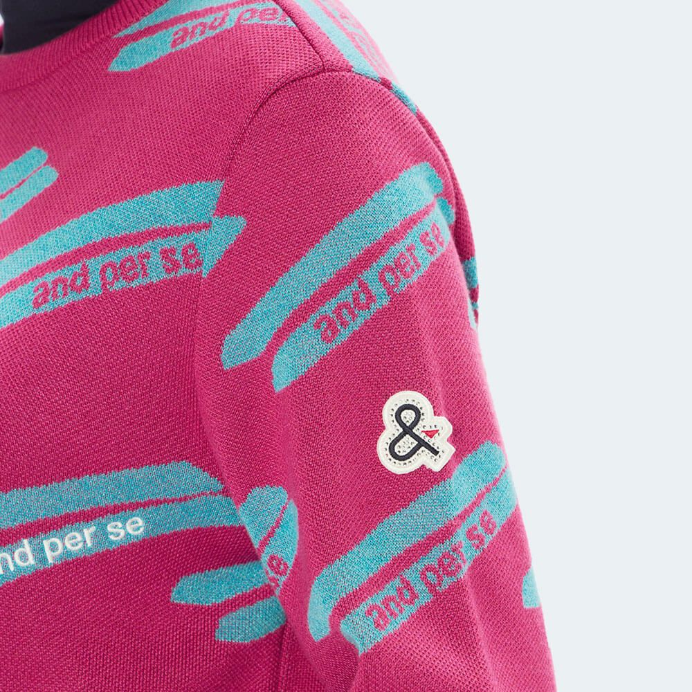 アンパスィ and per se　レディース クレアニット ジャカード 長袖 クルーネック セーター AFF2325B7　2025年モデル 詳細1 詳細10