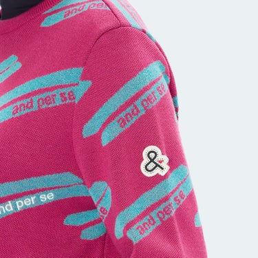 アンパスィ and per se　レディース クレアニット ジャカード 長袖 クルーネック セーター AFF2325B7　2025年モデル 詳細1 詳細10