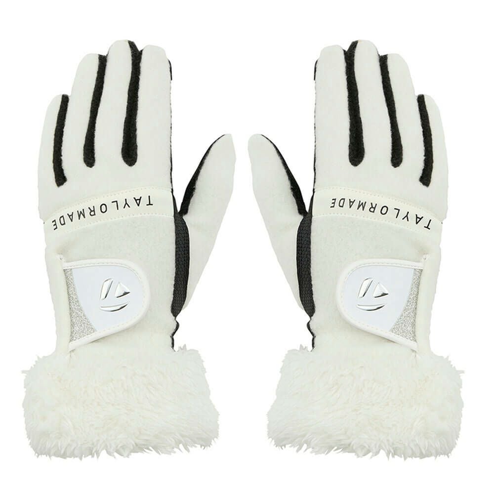 テーラーメイド　BOA FLEECE 2.0 ボア フリース 両手用 レディース ゴルフグローブ TL609 M20635 ホワイト　2025年モデル ホワイト
