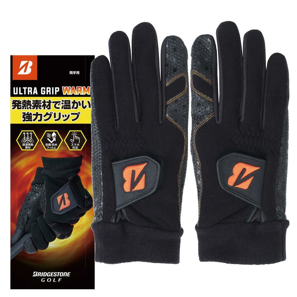 ブリヂストン　ULTRA GRIP WARM ウルトラグリップ ウォーム 両手用 メンズ ゴルフグローブ GL25W1 BK ブラック　2025年モデル 詳細1