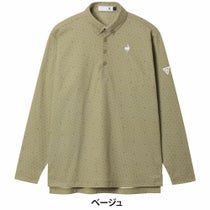 ルコック Le coq sportif　メンズ トライアングルプリント 長袖 ポロシャツ LG5FLS01M　2025年モデル