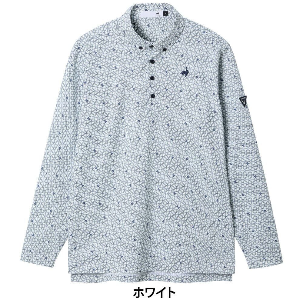 ルコック Le coq sportif　メンズ トライアングルプリント 長袖 ポロシャツ LG5FLS01M　2025年モデル 詳細1 詳細6