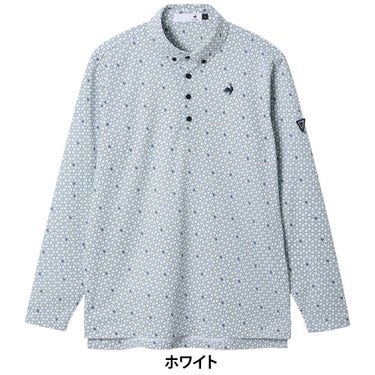 ルコック Le coq sportif　メンズ トライアングルプリント 長袖 ポロシャツ LG5FLS01M　2025年モデル 詳細1 詳細6