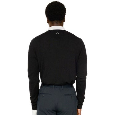 Jリンドバーグ J.LINDEBERG　メンズ メリノウール Vネック 長袖 セーター 071-14910 019 ブラック　2025年モデル ブラック 詳細2