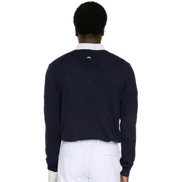 Jリンドバーグ J.LINDEBERG　メンズ メリノウール Vネック 長袖 セーター 071-14910 098 ネイビー　2025年モデル ネイビー 詳細2